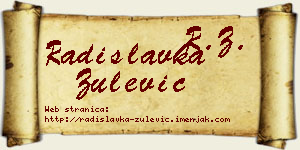 Radislavka Zulević vizit kartica